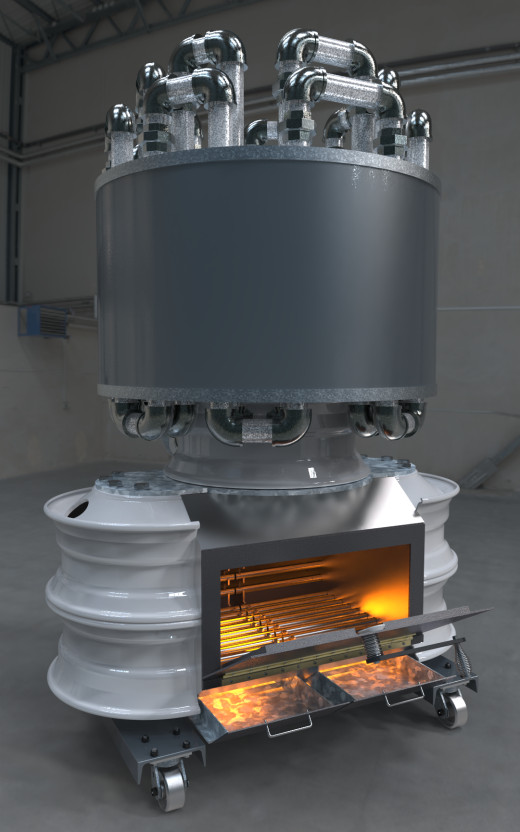 半卡车轮木柴炉热交换器锅炉缩略图